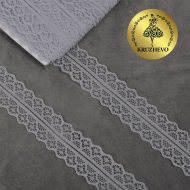 Кружево-трикотаж KRUZHEVO арт.TBY 1659-1 шир.30мм цв.15 т.серый, уп.27,4м