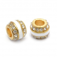 Бусины металлические Tesoro арт.TS.XH605.01 цв.1 белый 9 мм, in ?4 мм