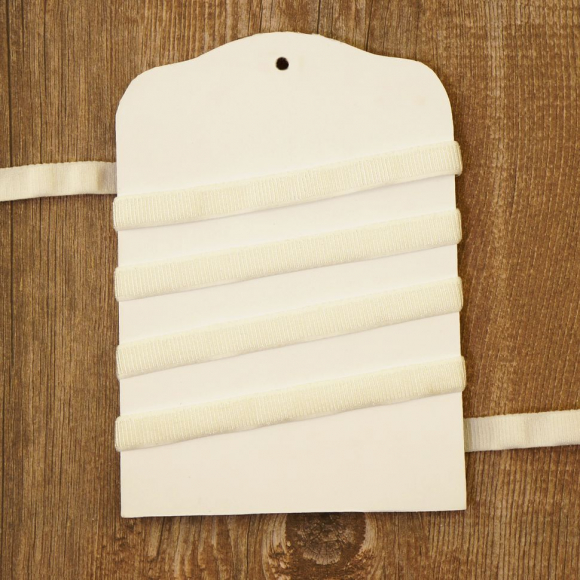 Резинка бельевая в рубчик, 10 мм, цвет белый