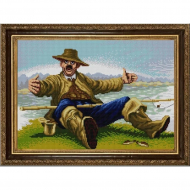 Рисунок на ткани (Бисер) КОНЁК арт. 1434 Вот такая рыба 29х39 см