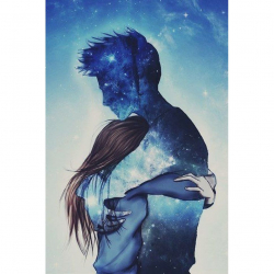 Алмазная мозаика Ah5229 Ты мой космос 30х40