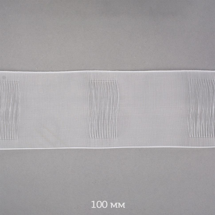 Лента шторная 100мм IDEAL на карниз (труба) арт.1000 цв. прозрачный уп.10м