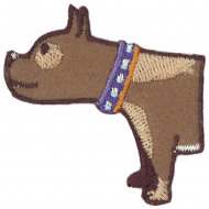 65421_Термоаппликация "Половинка Собаки", 5 штук на блистере