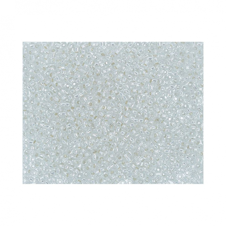 Бисер Япония "TOHO" 15/0  круглый 2  1.5 мм 5 х 5 г №0021 серебристый