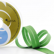 Косая бейка хлопок/полиэстер 20 мм, 25 м, цвет 74, насыщенный зеленый