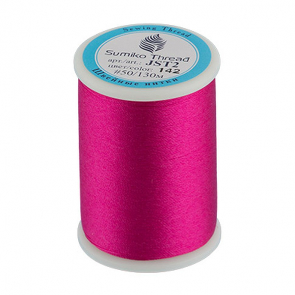 Нитки для вышивания SumikoThread JST2 50 100% шелк 130 м цв.142 фуксия