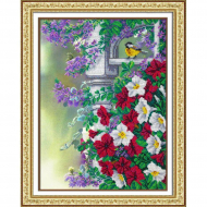 Набор для вышивания бисером ПАУТИНКА арт.Б-1243 Весенние настроение 28х38 см