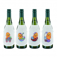 Набор для вышивания PERMIN арт.78-6545 Фартучки на бутылку Пасхальное веселье 10х15 см