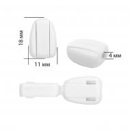 Наконечник для шнура пластик арт. 27101Н (? 4мм) цв.белый уп.100шт