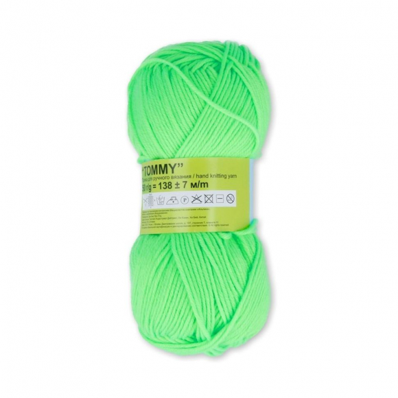 Пряжа ALPINA TOMMY (100% микнес) 10х50г/138м цв.035 яр. салатовый