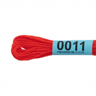Нитки для вышивания Gamma мулине (0001-0206) 100% хлопок 24 x 8 м цв.0011 оранжево-красный