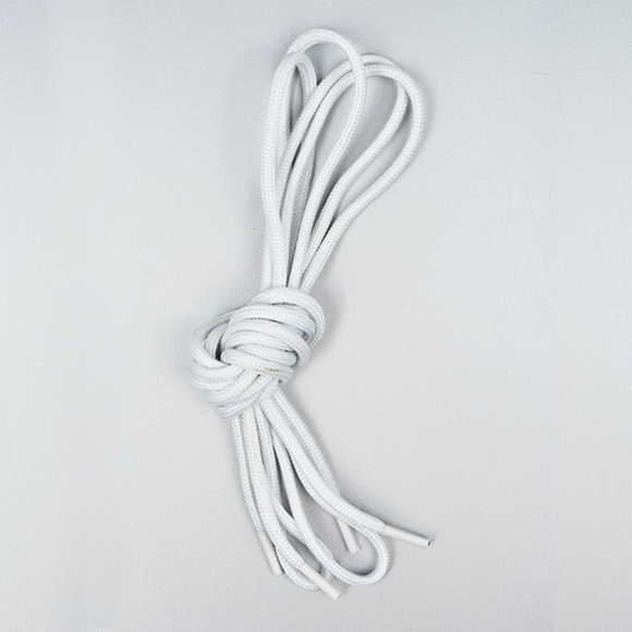 Шнурки круглые 3мм вощеные дл.80см цв. белый (50 компл)