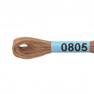 Нитки для вышивания Gamma мулине (0207-0819) 100% хлопок 24 x 8 м цв.0805 т.бежевый