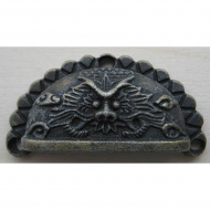 82823_Декоративная ручка для шкатулок, 46х23 мм, бронза, 2 шт. в упак.