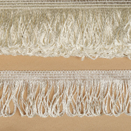 Бахрома для штор арт.0390-1070 цв.6371 шир.60мм цв.айвори уп.10м
