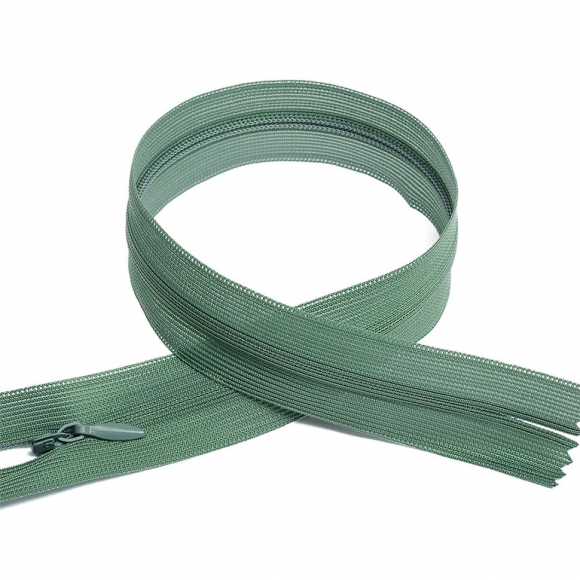 Молния MaxZipper пласт. потайная №3 50см н/р цв.F324 оливковый уп.50шт