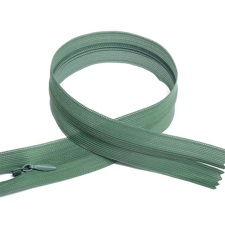 Молния MaxZipper пласт. потайная №3 50см н/р цв.F324 оливковый уп.50шт