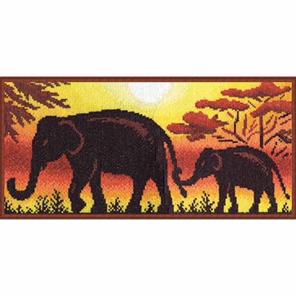 Набор для вышивания KLART арт. 8-011 Жаркая Африка 29,5х14,5 см