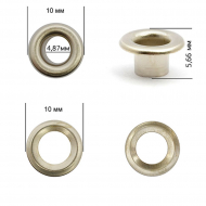 Люверсы сталь New Star №3 (? 4,87мм, h 5,66мм) цв. никель уп. 5000шт