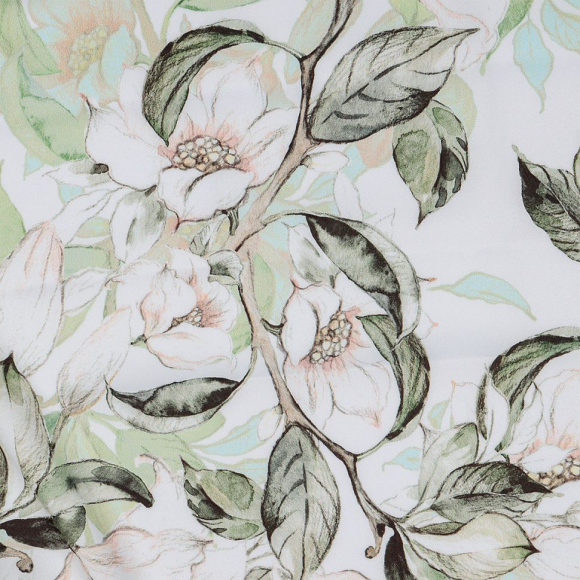 Ткань шелк Армани креп 90 г/м? 97% полиэстер, 3% лайкра шир.148 см арт.T.0297.1 цв.01 зеленый рул.25м