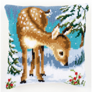 106070_Набор для вышивания подушки "Олененок"