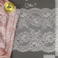 Кружево-стрейч KRUZHEVO арт.TBY.OG13 шир.230мм цв.айвори уп.10м