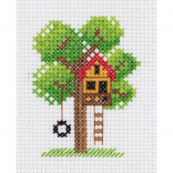 Набор для вышивания KLART арт. 8-456 Домик на дереве 7,5х9,5 см