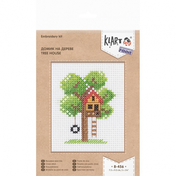 Набор для вышивания KLART арт. 8-456 Домик на дереве 7,5х9,5 см Набор для вышивания KLART арт. 8-456 Домик на дереве 7,5х9,5 см