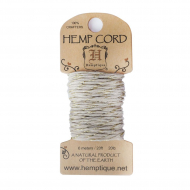 111010_Шнур HEMPTIQUE на мини-блистере #20 - 1 мм, 6 м