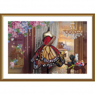 Набор для вышивания бисером НОВА СЛОБОДА арт.ДК3235 Мадам Баттерфляй 27х18 см