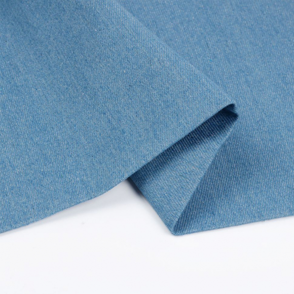 Ткань Джинс 315 г/м? 80% хлопок, 20% полиэстер шир.150 см арт.TBY.Jns.7117.1 цв.01 голубой уп.5м