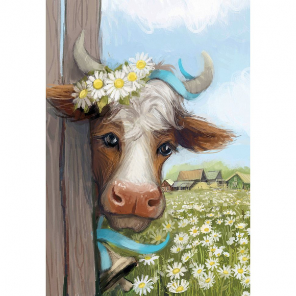 Пазл ФРЕЯ арт.PZL-500/20 Корова Зорька 47,5х32,5 см