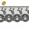Кружево на сетке KRUZHEVO арт.TR.2116 шир.100мм цв.черный уп.13,5м