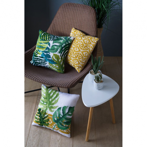 124897_Набор для вышивания подушки "Ботанические листья" 124897_Набор для вышивания подушки "Ботанические листья"