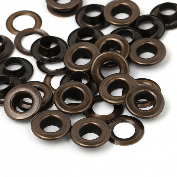 Люверсы сталь New Star №24 (? 9,2мм, h 6,32мм) цв.антик уп.100шт