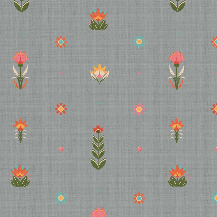 Ткань для пэчворка PEPPY Лесные Жители 146 г/м? 100% хлопок цв.ЛЖ-09 серый уп.50х55 см