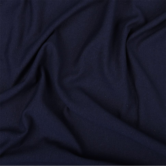 Ткань футер 2х нитка петля гл/крашеный, 230г/м?  74% хл 21%пэ 5%эласт  шир.180см арт.ШН-23074215-21 цв.индиго (53315) рул. 45-70м