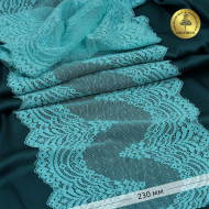 Кружево-стрейч KRUZHEVO арт.TBY.8036 шир.230мм цв.F251 мятный уп.10м