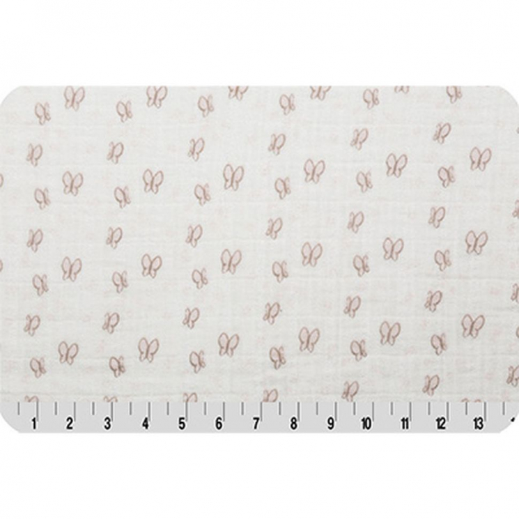Ткань для пэчворка PEPPY Embrace (марлевка) 120 г/м? 100% хлопок цв.butterfly pink уп.100х125 см