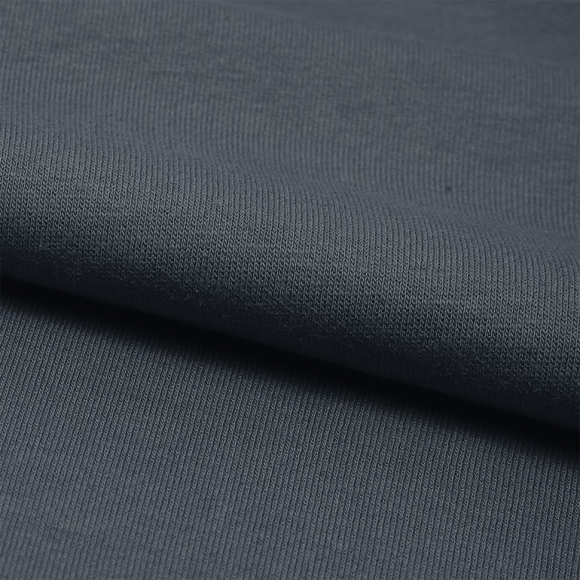 Ткань трикотаж Футер 2х нитка петля 70%хл 25%пэ 5%спан 220г 160см S578 серый уп.3м