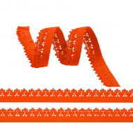 Резинка TBY бельевая ажурная 12мм арт.RB013405A цв.A3405 красно-оранжевый уп. 100 м