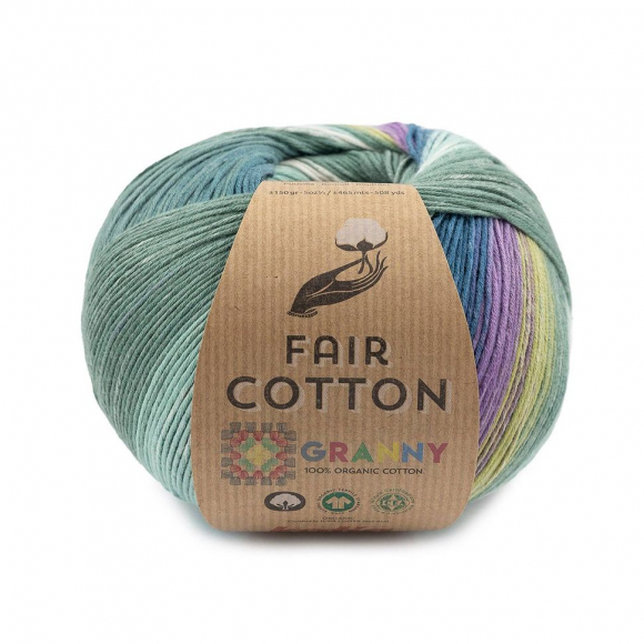 187019_Пряжа Fair Cotton Granny, 100% хлопок, 150 г, 465 м 187019_Пряжа Fair Cotton Granny, 100% хлопок, 150 г, 465 м
