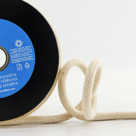 Шнур плетеный SPIRAL ( SAFISA), 8 мм, 50 м, цвет бежевый натуральный