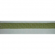 65269_Мерсеризованное хлопковое кружево, 20 мм, цвет оливковый