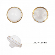 Пуговицы пластик TBY.B302 цв.02 белый/золото 20L на ножке 50шт Пуговицы пластик TBY.B302 цв.02 белый/золото 20L на ножке 50шт