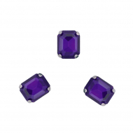 Стразы пришивные в цапах стекло TBY арт.MS.216.F цв.т.фиолетовый 6х8 мм уп.50 шт