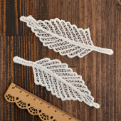 Кружевная аппликация KRUZHEVO арт.TBY.3016 Лист 4,2х11см, уп.50шт.