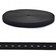 Резинка TBY.BHB.20 вязаная перфорированная 4,9г шир.20мм цв.черный уп.40м Резинка TBY.BHB.20 вязаная перфорированная 4,9г шир.20мм цв.черный уп.40м