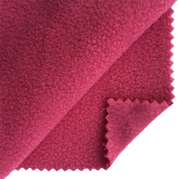 Ткань флис 2-х ст. TBY-0059-145 190 г/м? 100% ПЭ шир.150см  цв.F145 малина уп.10м