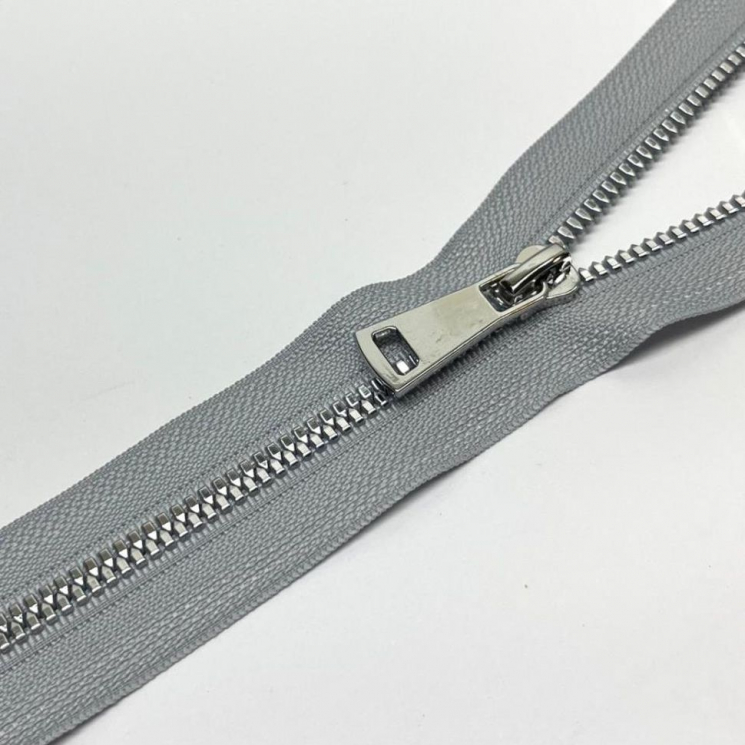 Молния трактор №5 Premium разъем 75см никель D329 серо-голубой